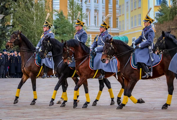 Moscow Russia Жовтня 2015 Зміна Президентської Церемонії Варти Кремлівському Комплексі — стокове фото