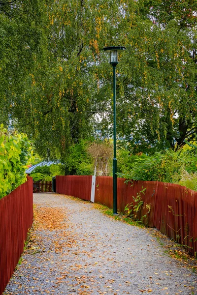 Stockholm Sveç Sodermalm Adası Ndaki Hornstull Mahallesi Nde Sonbahar Renklerinde — Stok fotoğraf