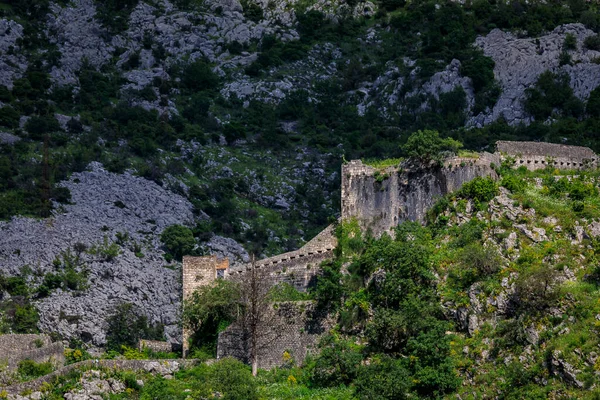 Uitzicht Wallen Heuvel Van Saint John Mountain Met Oude Versterkte — Stockfoto