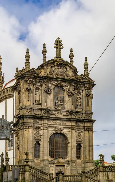 Vista Fachada Barroca Ornamentada Igreja Dos Clerigos Cidade Velha Símbolo — Fotografia de Stock