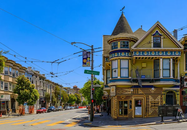 San Francisco Usa Juli 2019 Oude Victoriaanse Huizen Beroemde Eclectische — Stockfoto