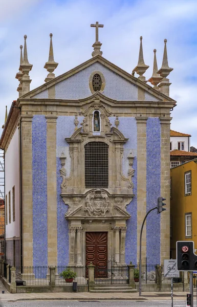 Porto Portugal Mei 2018 Parochiekerk Nicolaas Met Sierlijke Portugese Azulejo — Stockfoto