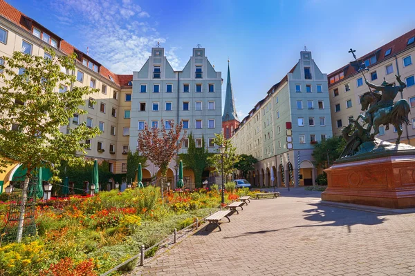 Berlin Saint Georges Szobor Németország Spree Folyó Mellett — Stock Fotó