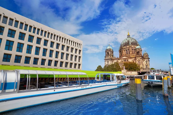 Duomo Berlino Berliner Dom Dal Fiume Sprea Germania — Foto Stock