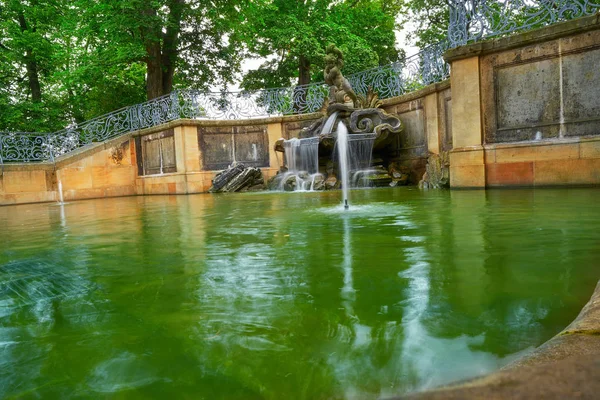 Fonte Delphinbrunnen Dolphin Dresden Alemanha — Fotografia de Stock