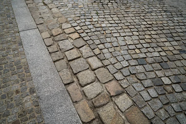 Pavimento Ciottoli Granito Germania Strada All Aperto — Foto Stock