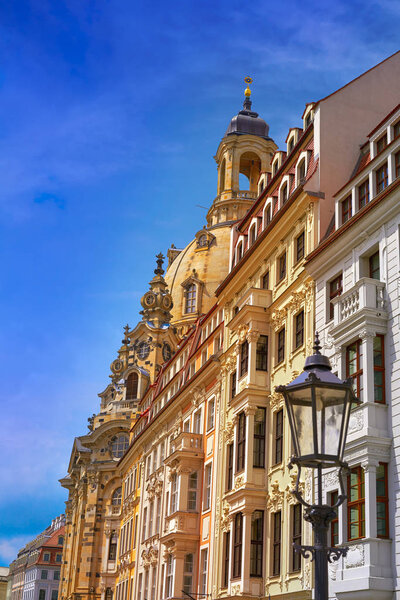 Dresden facades in Saxony of Germany