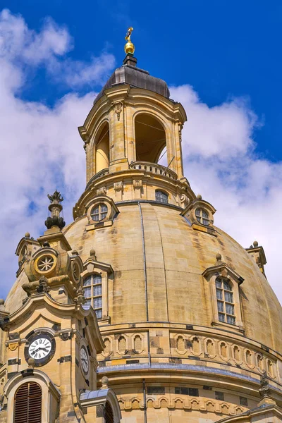 Dresden Frauenkirche Lutherska Kyrkan Sachsen Tyskland — Stockfoto