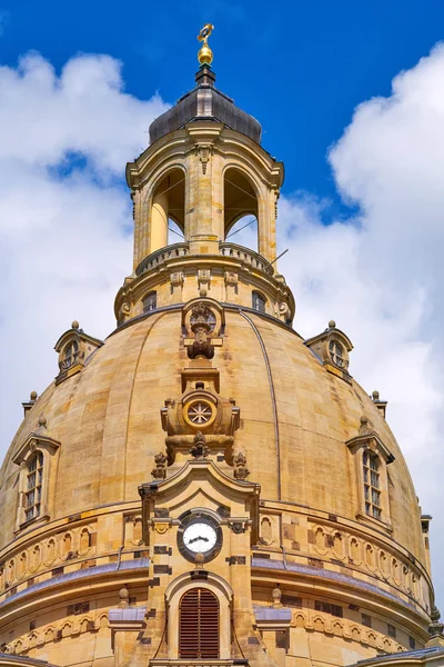 Drážďanské Frauenkirche Luterské Církve Sasku Německu — Stock fotografie