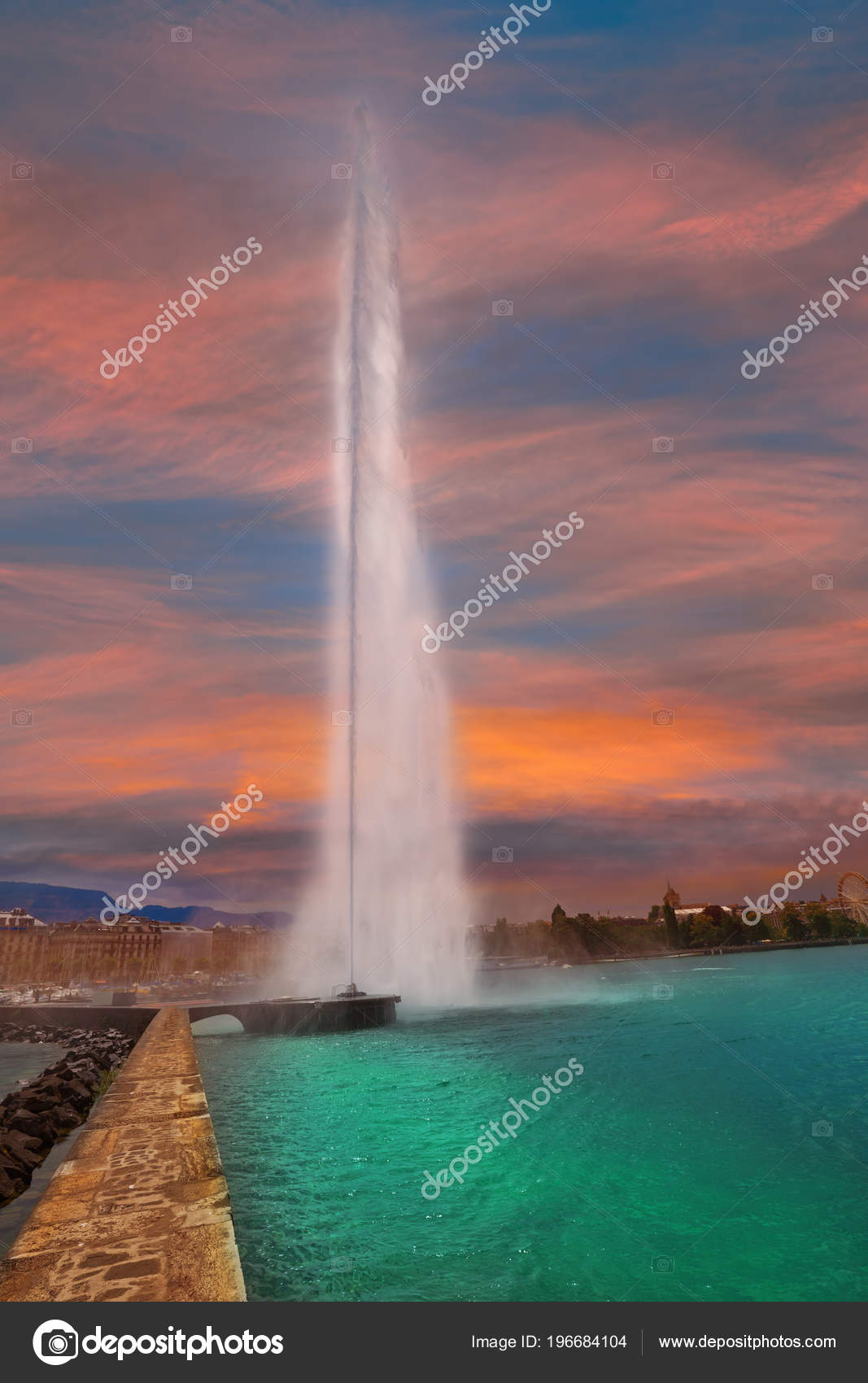 Geneva Geneve Lake Water Jet Eau Switzerland Swiss Leman