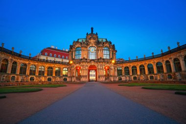 Dresden Zwinger Saxony, Almanya için gün batımında