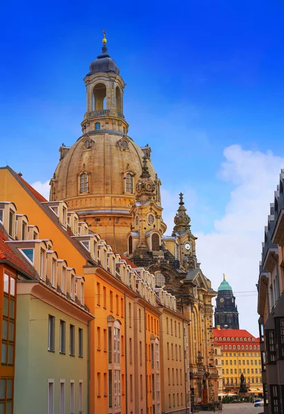 Dresdener Straßenfassaden Sachsen — Stockfoto