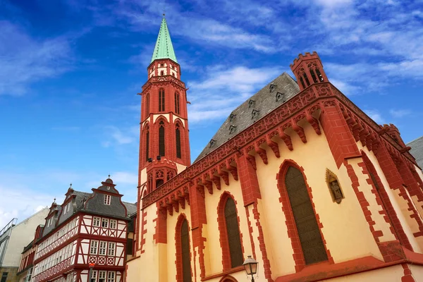 Frankfurter Alte Nikolaikirche Römerberg — Stockfoto