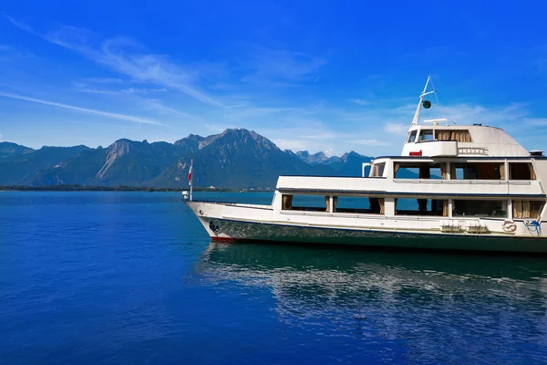 Leman Genève Sjön Båt Schweiz Swiss — Stockfoto