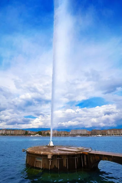 Geneva Geneve Lake Water Jet Eau Switzerland Swiss Leman — Stock Photo, Image