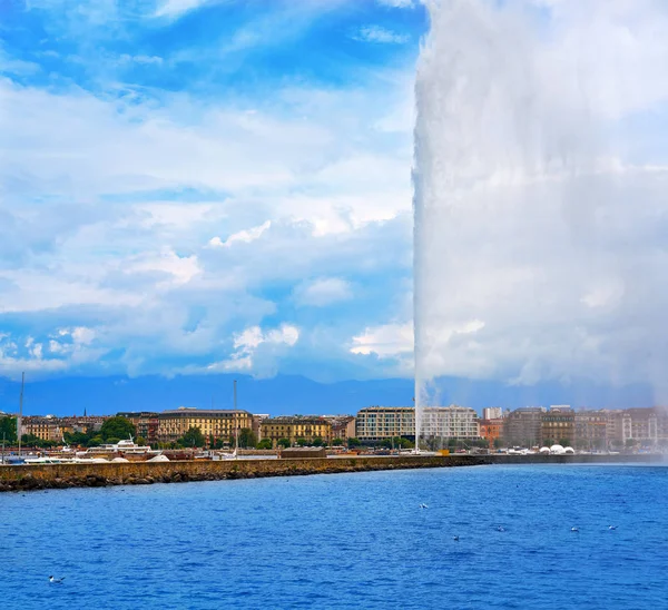 Geneva Geneve Lake Water Jet Eau Swiss Leman — стокове фото