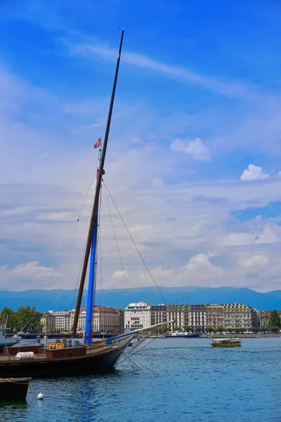 Genewa Geneve Nad Jeziorem Leman Swiss Szwajcaria — Zdjęcie stockowe