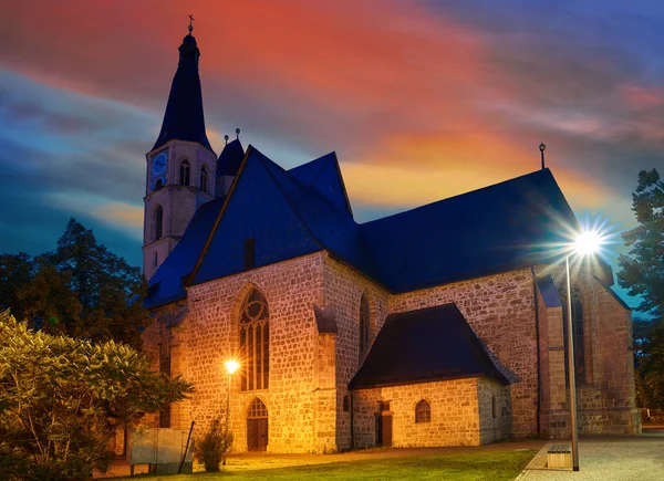 Nordhausen Blasii Church Sunsunset Thuringia Germany — 스톡 사진