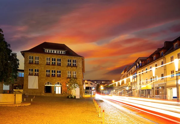 Προσόψεις Πόλη Nordhausen Στο Ηλιοβασίλεμα Στη Γερμανία Θουριγγία — Φωτογραφία Αρχείου