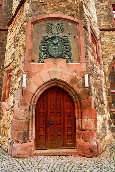 Stadt Nordhausen Rathaus Deur Thüringen Duitsland — Stockfoto