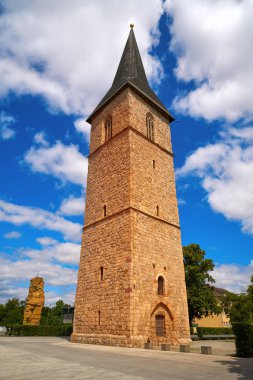 St Petri Kirche Kilise kulesinde Nordhausen Harz Thuringia, Almanya