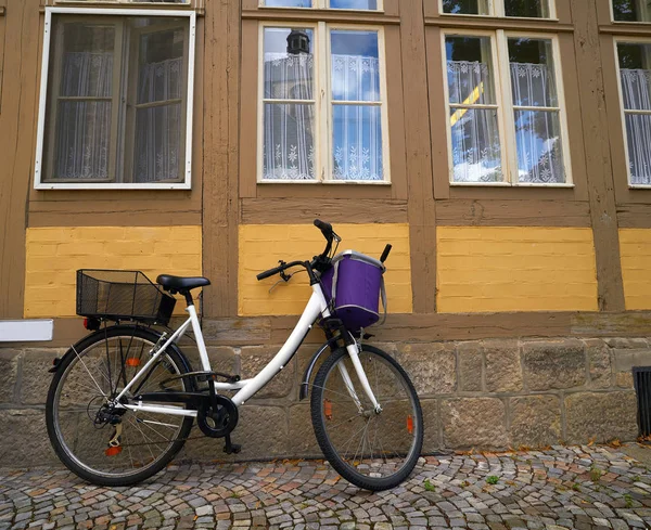 Bicicleta Quedlinburg Harz Saxônia Anhalt Alemanha — Fotografia de Stock