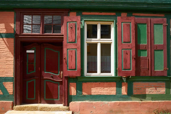 Quedlinburg Fachadas Cidade Harz Saxônia Anhalt Alemanha — Fotografia de Stock