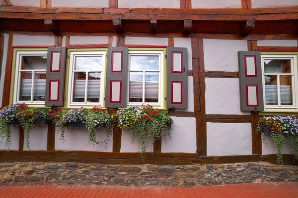 Fasady Stolberga Górach Harz Niemczech — Zdjęcie stockowe