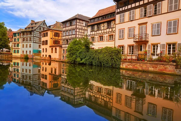 Strasbourg Petite France Elsace Half Timbered Houses — стоковое фото