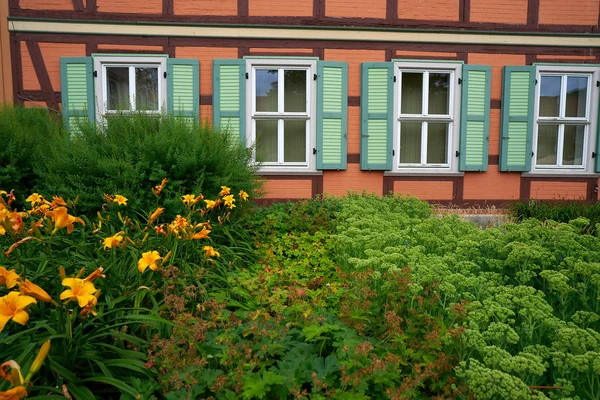 Фасади Вернігероде Регіоні Harz Німеччини Саксонії Ангальт — стокове фото
