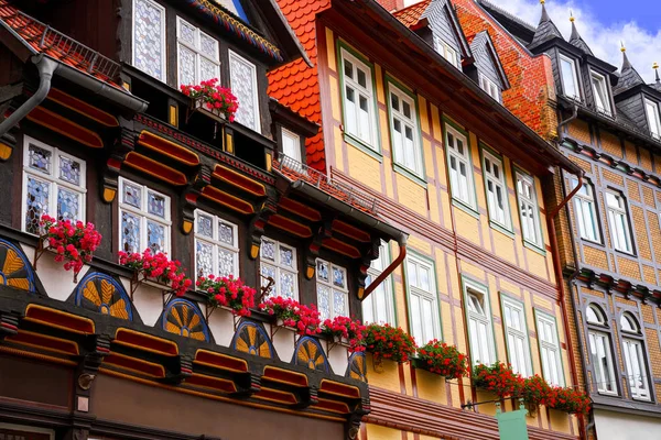 Wernigerode Harz Duitsland Saksen Anhalt Gevels — Stockfoto