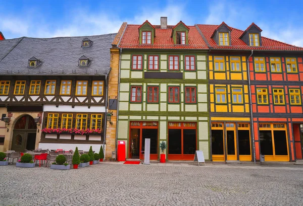 Wernigerode Fassaden Harz Bei Sachsen Anhalt — Stockfoto