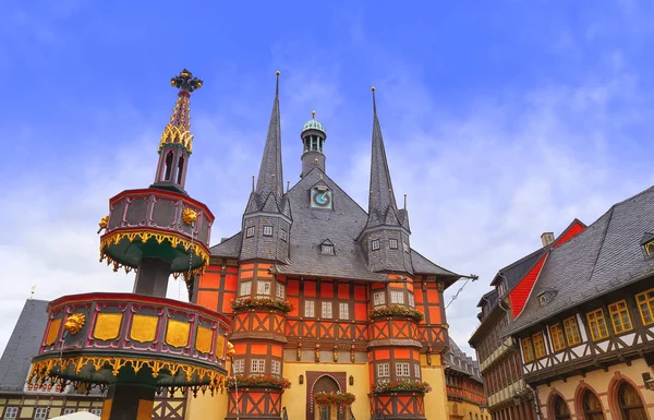 Wernigerode Rathaus Stadt City Hall Harz Germany — Stock Photo, Image