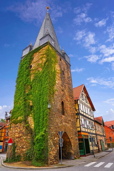 Wernigerode Toren Westerntorturm Harz Duitsland Saksen — Stockfoto