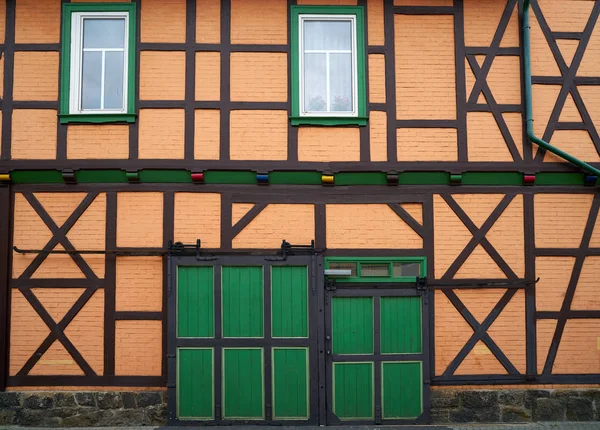 Фасади Вернігероде Регіоні Harz Німеччини Саксонії Ангальт — стокове фото