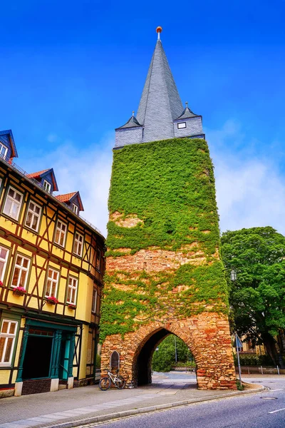 Wernigerode Toren Westerntorturm Harz Duitsland Saksen — Stockfoto