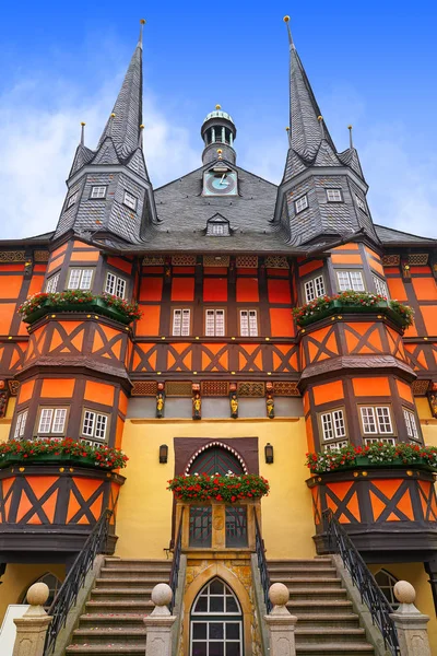 Wernigerode Rathaus Stadt city hall in Harz Germany — Stock Image Wernigerode Rathaus Stadt City Hall Harz Germany Stock Picture