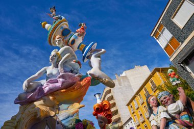 İspanya Valencia popüler festivalinde için Fallas tonlar