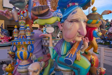 İspanya Valencia popüler festivalinde için Fallas tonlar