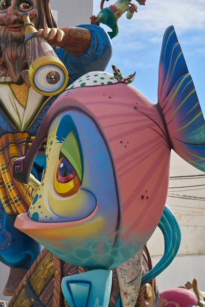 Fallas Figuren Valencia Populäres Fest Spanien — Stockfoto