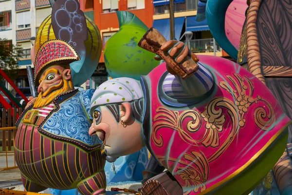 Fallas Dane Popularnych Fest Walencja Hiszpanii — Zdjęcie stockowe