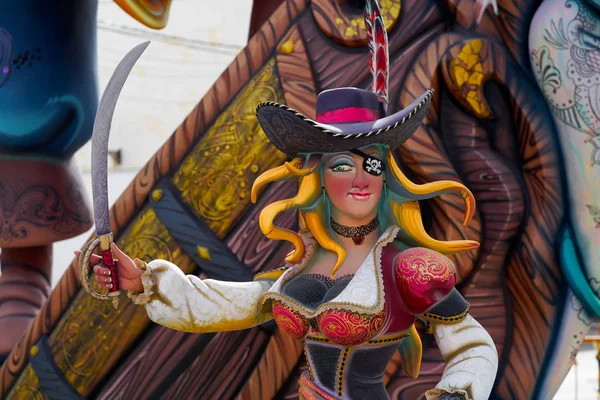 Fallas Figuras Valência Popular Fest Espanha — Fotografia de Stock