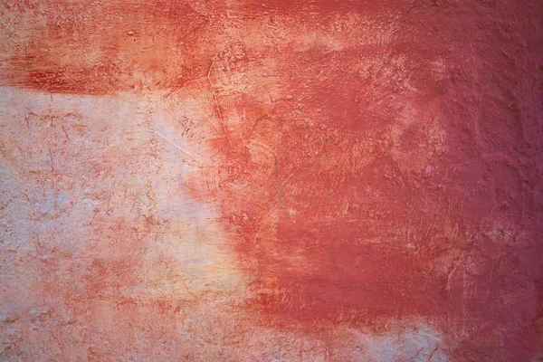 Textura Agrietada Grunge Pared Color Rosa Salmón — Foto de Stock