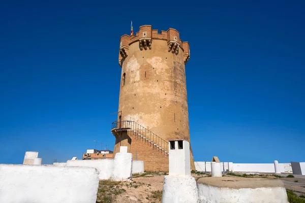 Paterna Tower Valencia Och Skorstenar Underjordisk Grotta Hus — Stockfoto