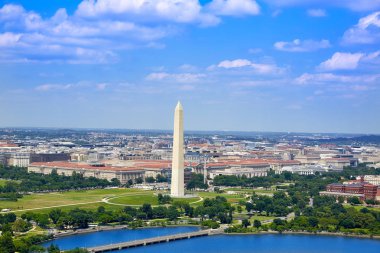 National Mall ve anıt Washington Dc havadan görünümü