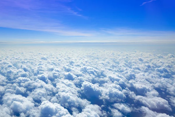 Cumulus Θάλασσα Των Νεφών Θέα Από Αεροφωτογραφία Αεροσκαφών Άποψη — Φωτογραφία Αρχείου