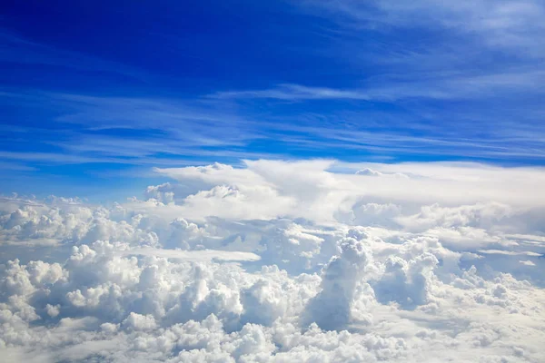 Cumulus Tengeri Felhők Nézet Légifelvételek Repülőgép Szempontból — Stock Fotó