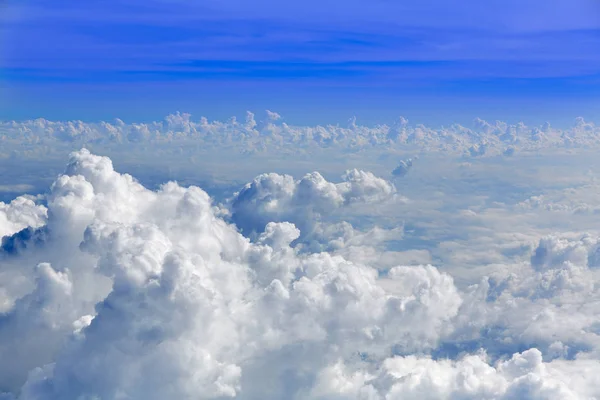 Cumulus Tengeri Felhők Nézet Légifelvételek Repülőgép Szempontból — Stock Fotó