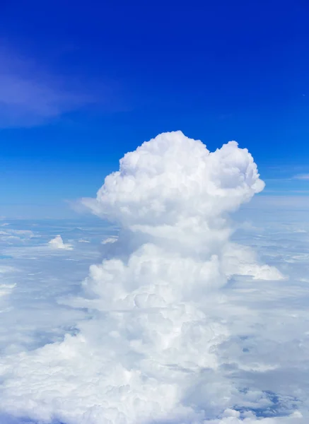 Cumulus Tengeri Felhők Nézet Légifelvételek Repülőgép Szempontból — Stock Fotó