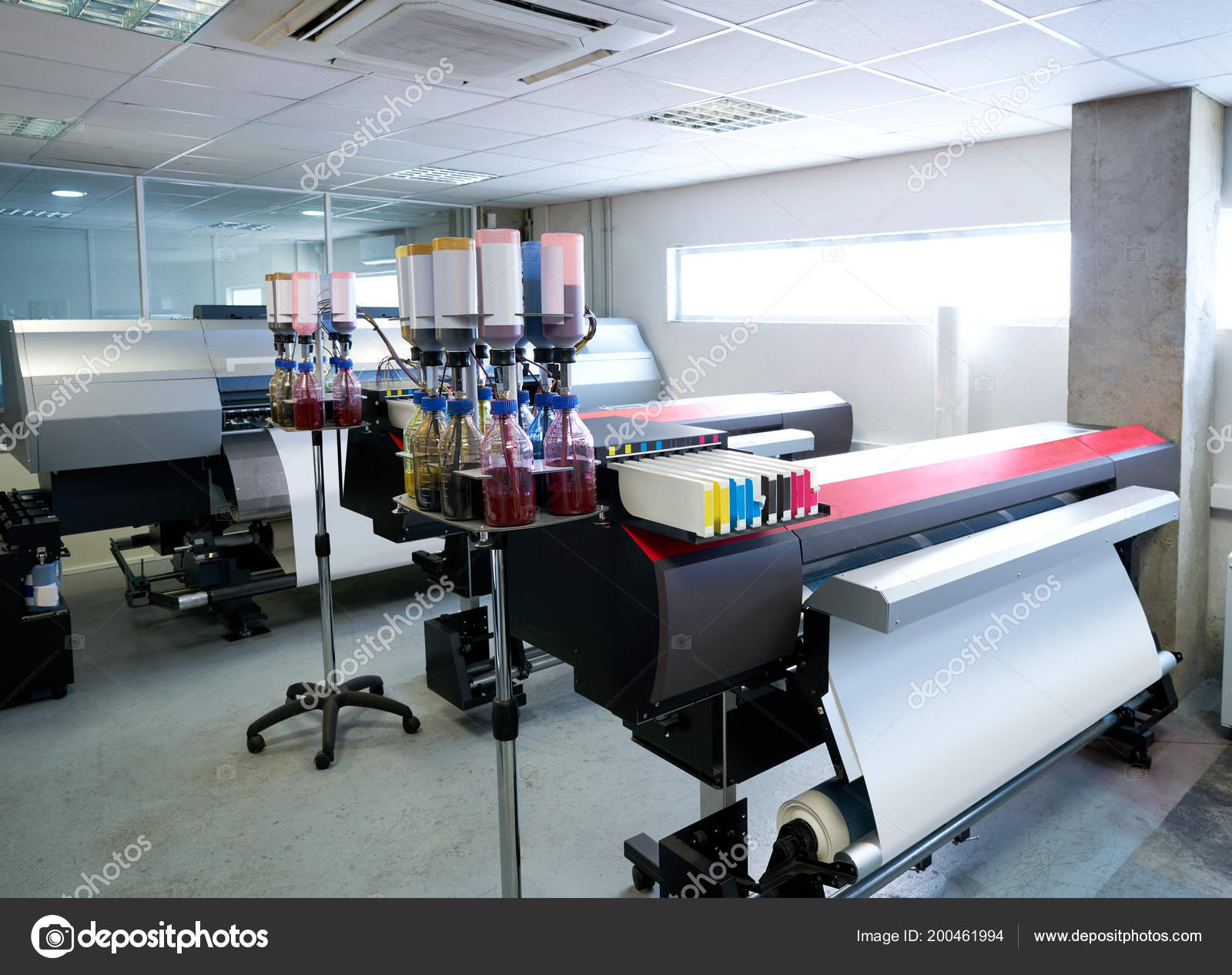 Printing Industry Transfer Paper Printer Factory Textile Purposes Fashion Stock Photo By C Lunamarina
